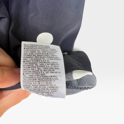 High-Waisted Taffeta Midi Skirt in Navy Dots from "The Occasion by Old Navy" Size MT