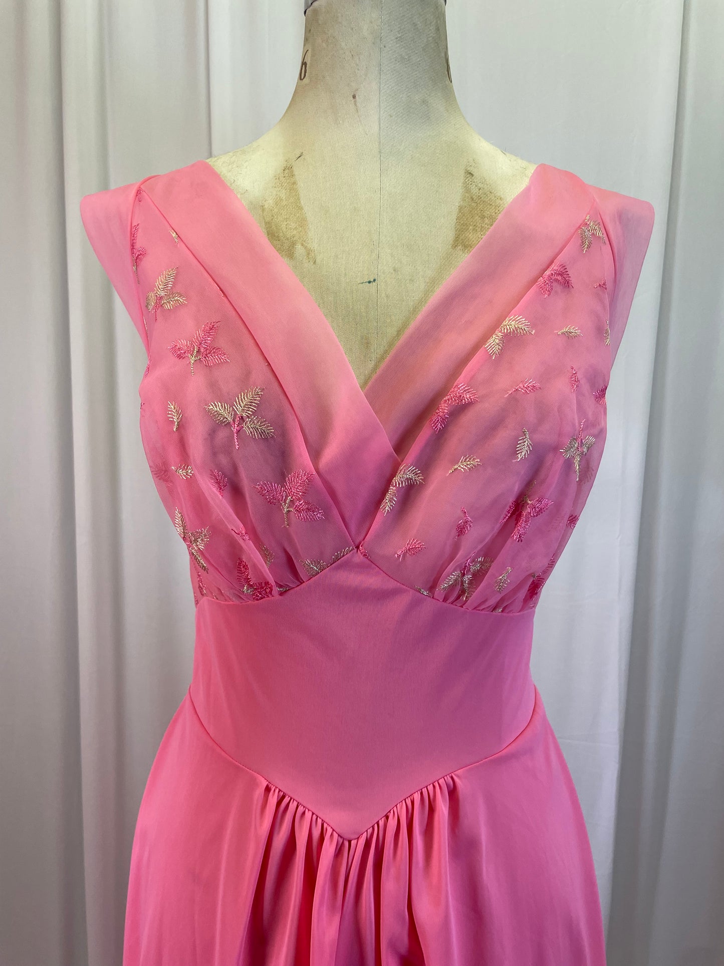 Vintage Long Pink Night Dress