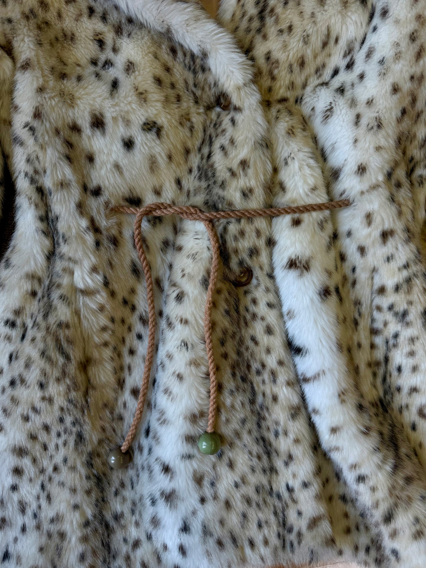 Vintage Tissavel France Faux Fur Coat