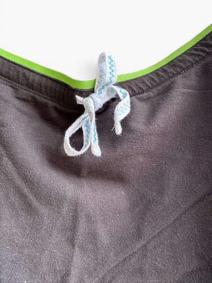 Hue Brand Black Everyday Tennis Mini Skirt With Contrast Stitch, Size XL