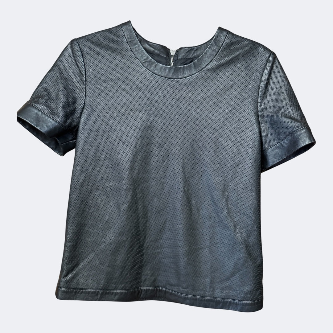 Anine Bing Leather T-shirt - size xs