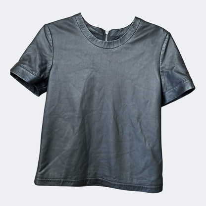 Anine Bing Leather T-shirt - size xs