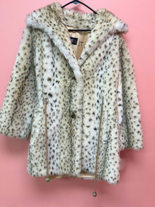 Vintage Tissavel France Faux Fur Coat