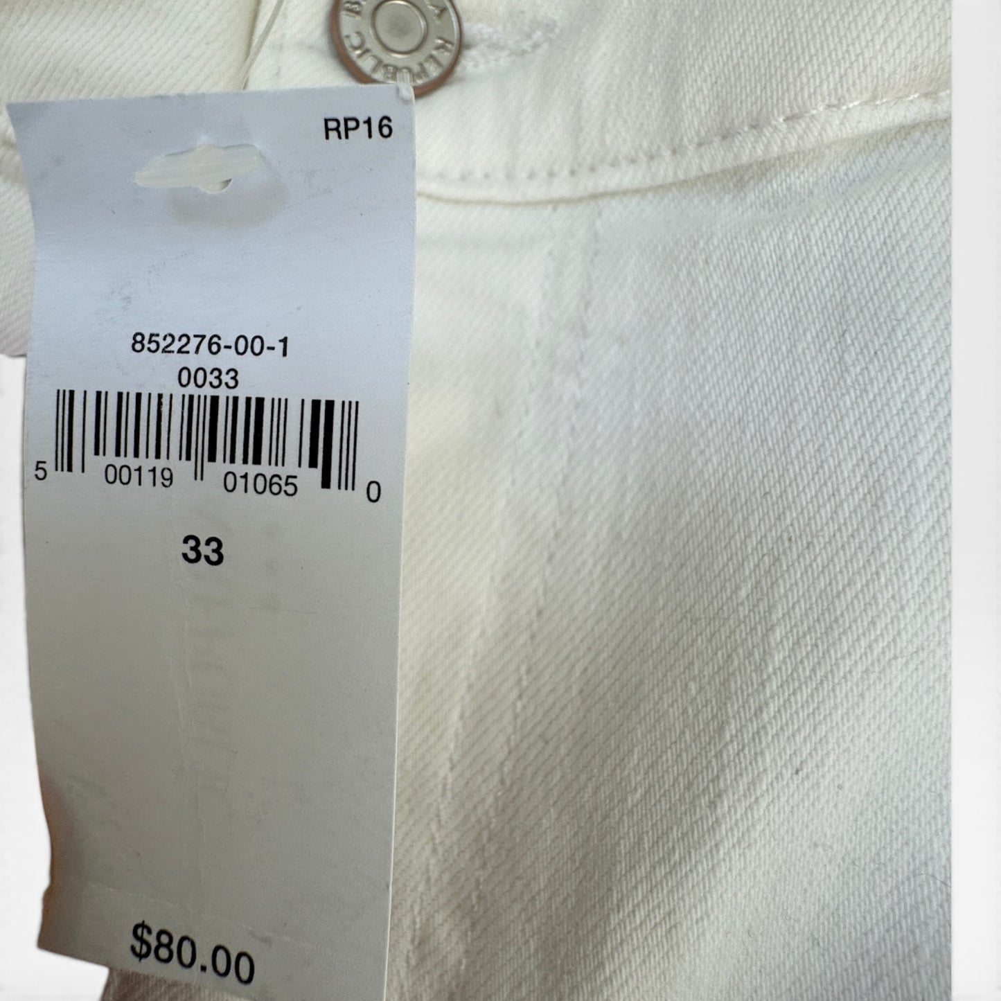 NWT Banana Republic Vintage Stretch Cropped Bootcut White Jeans, Size 16 (33)