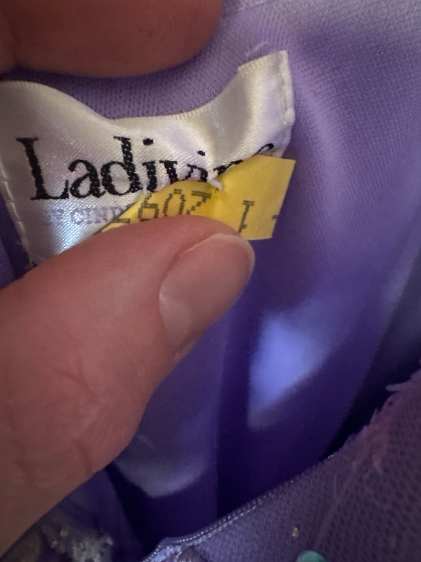 Lavender Beaded Floor-Length Gown, size 6