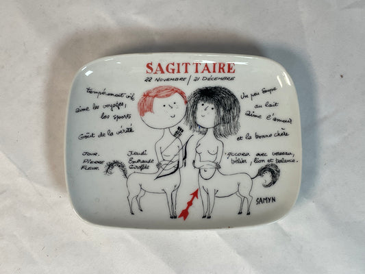 Vintage Limoges France Zodiac Dish Sagittarius