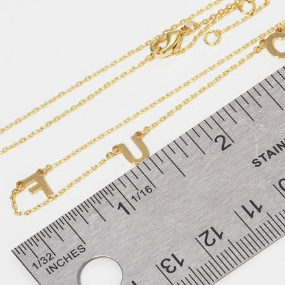 Gold-Dipped F-U Fashion Necklace