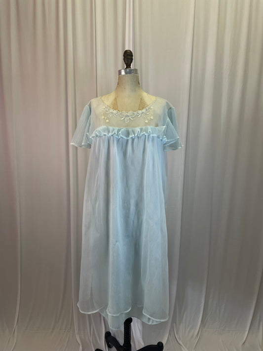 Baby Blue Lacy Nightgown