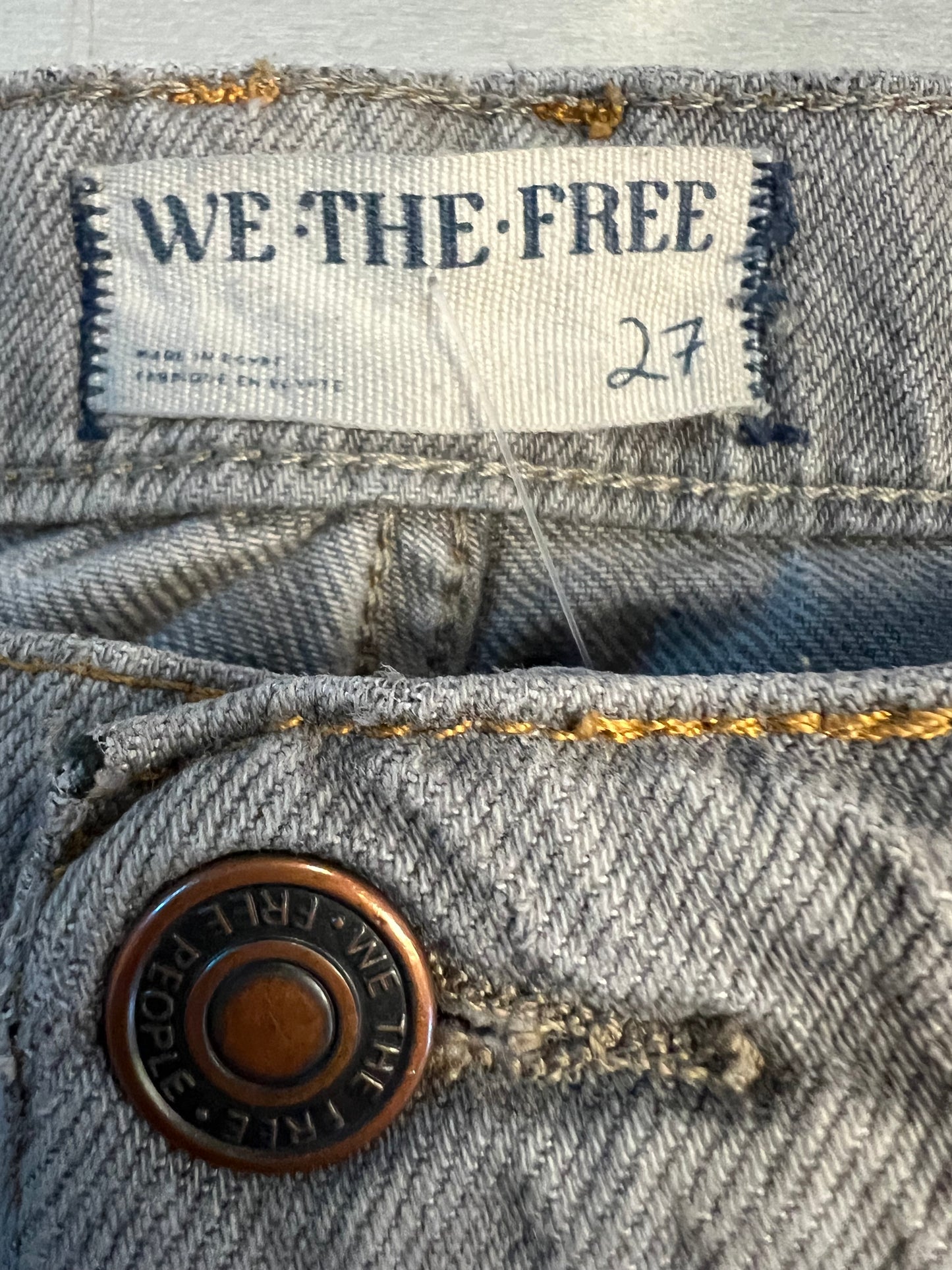 We The Free Gray Barrel Leg Jeans size 27