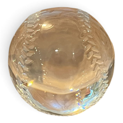 Tiffany & Co Crystal Baseball Paperweight or Desk Decoration