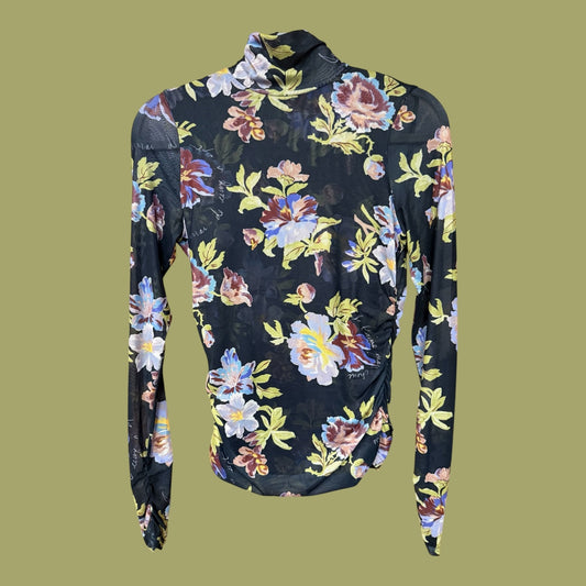 NWT Cinq a Sept Sheer Floral Top