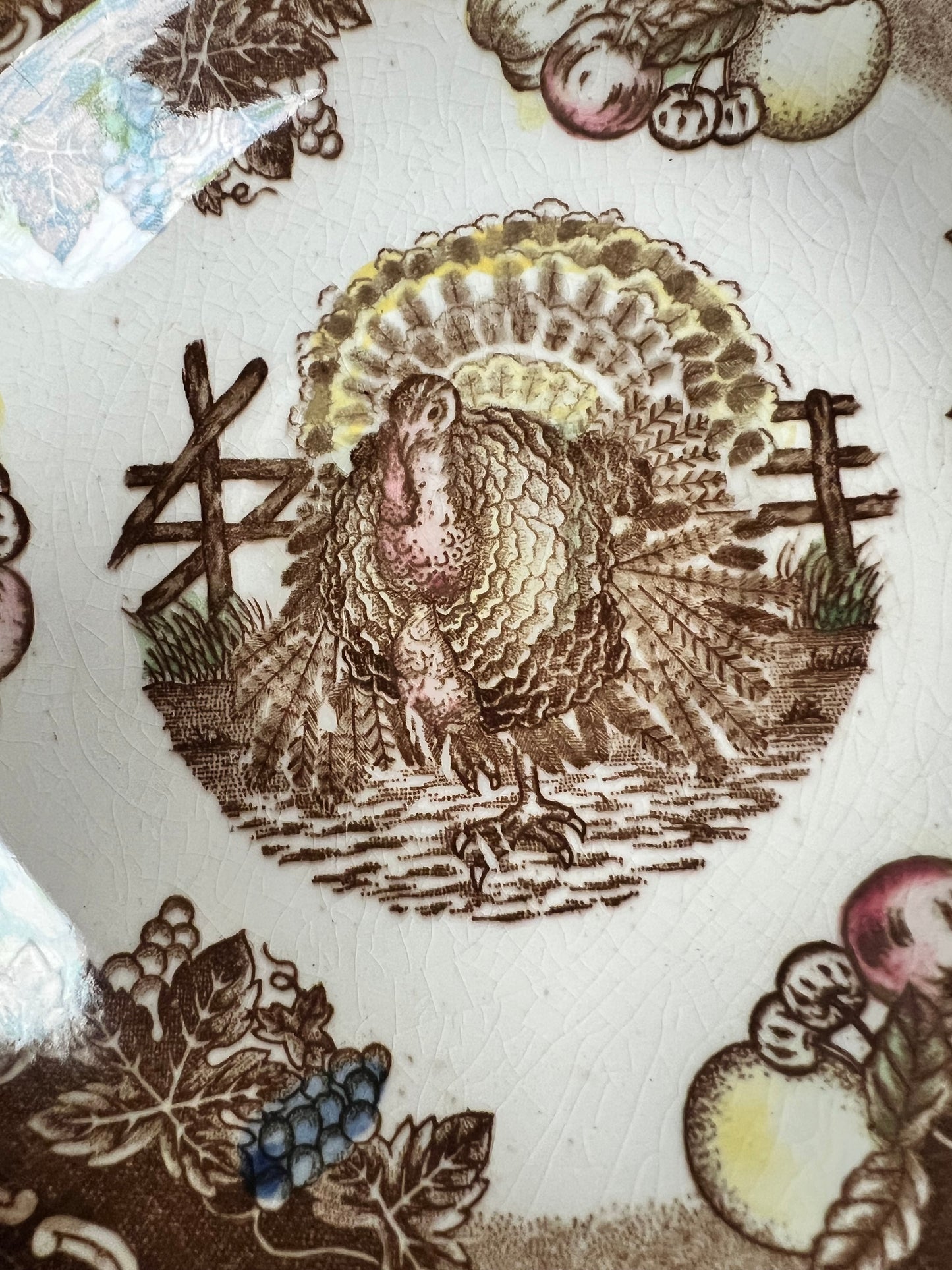 Vintage king Tom Ironstone Thanksgiving 6” Plate