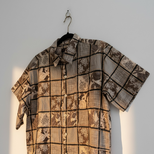Tori Richard Vintage Men’s Aloha Casual Button Up Shirt, Size L