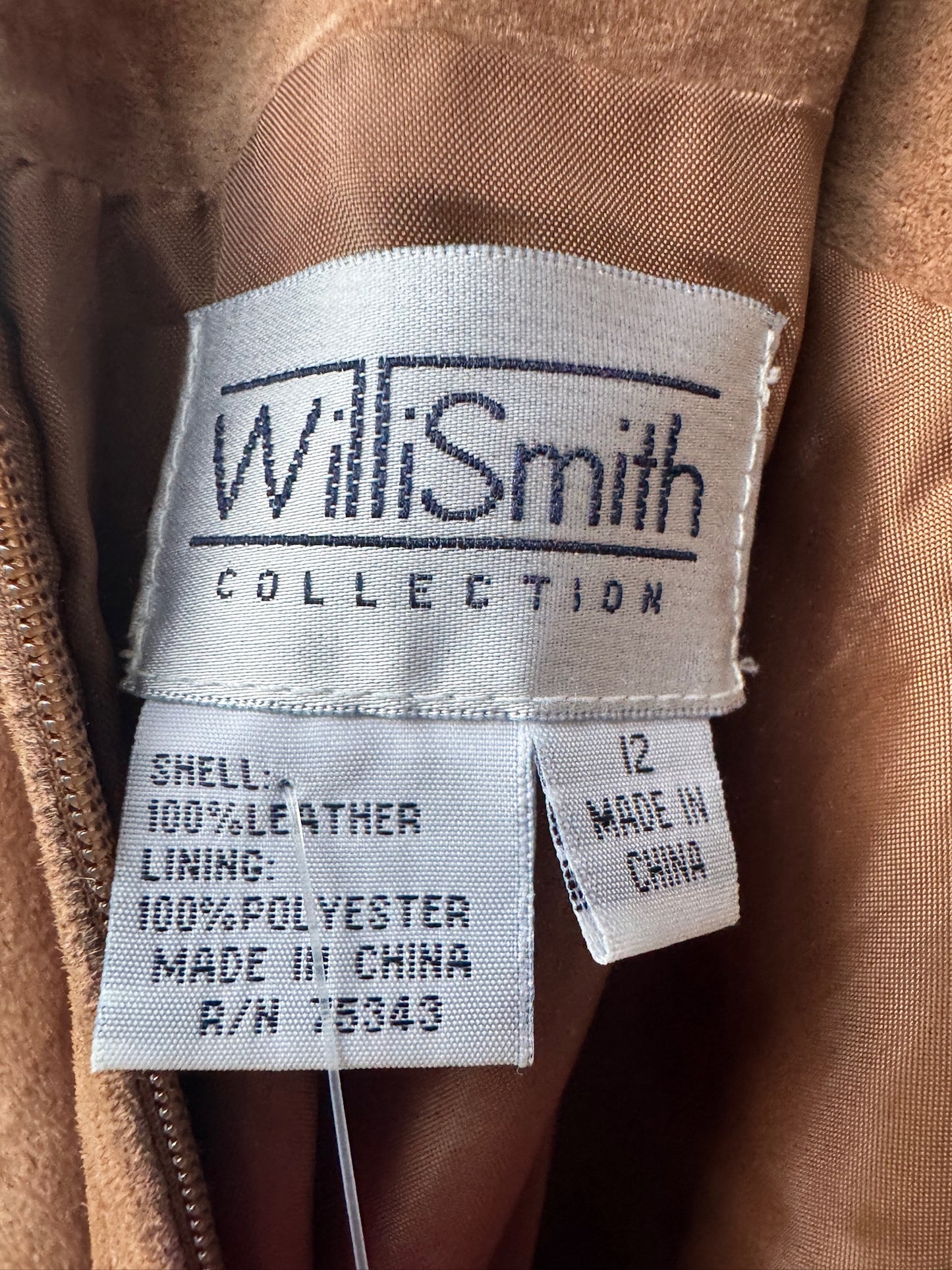 Vintage Willi Smith Real Suede Paneled Maxi Skirt - Camel Brown Vtg Size 12