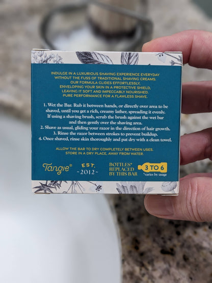 Tangie Shave Cream Bar – Zero Waste Face & Body