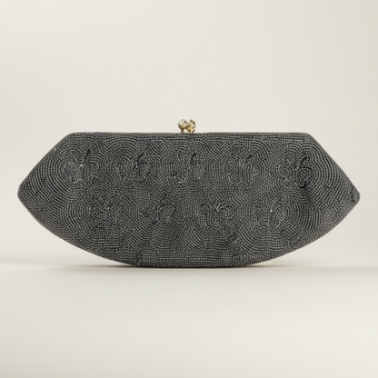 Vintage Beaded Butterfly Evening Bag Clutch