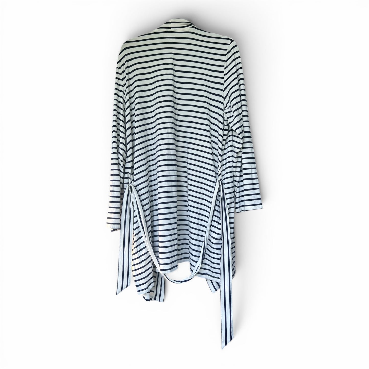 Lands End Black and White Striped EUC, Size L/XL