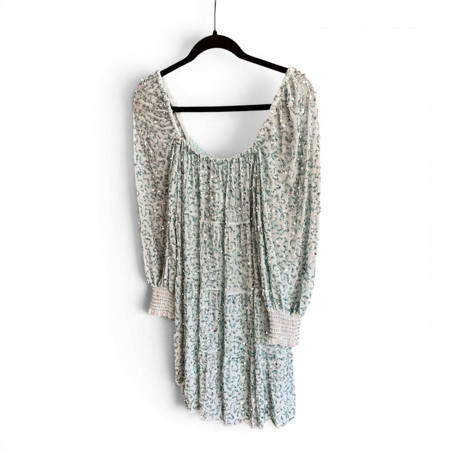 NWT Alice + Olivia Blue Sequin Mini Dress, size xs