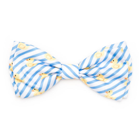Dog Bow Tie | Stripe Rubber Duck Bow Tie | Dog Collar Accessory