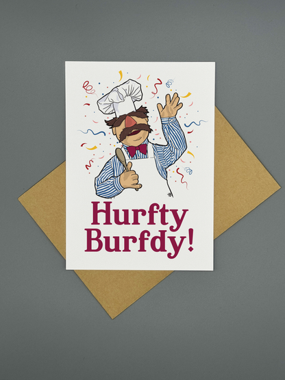 Hurfty Burfdy Card - Funny Birthday Card