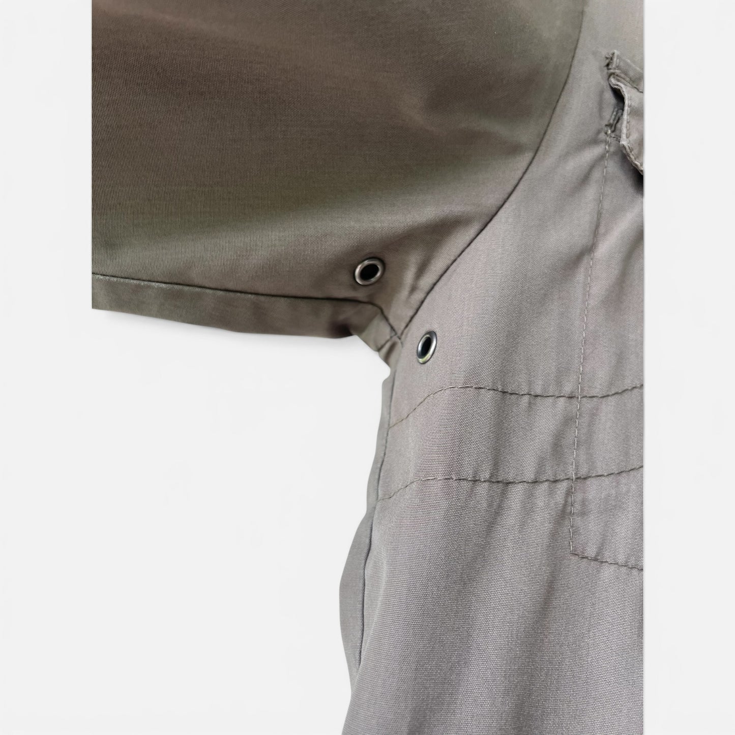 H&M Divided Men’s M-65 Military Field Jacket Hooded Utility Coat Beige Small