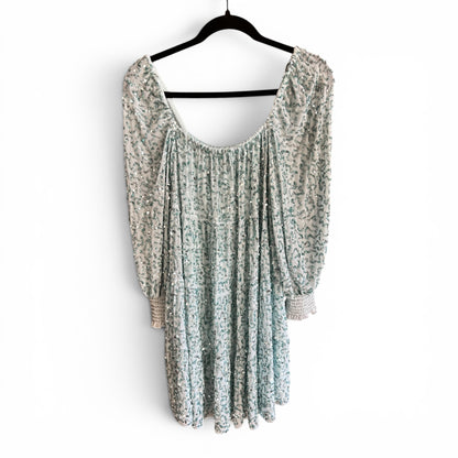 NWT Alice + Olivia Blue Sequin Mini Dress, size xs