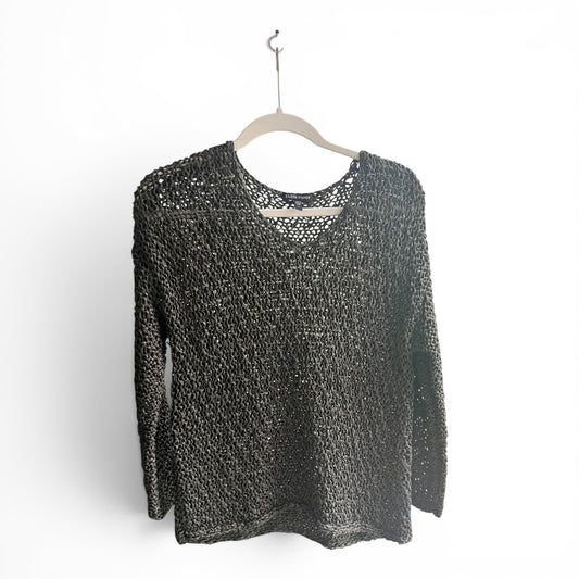 Eileen Fisher Loose Knit Italian Yarn Sweater, size large