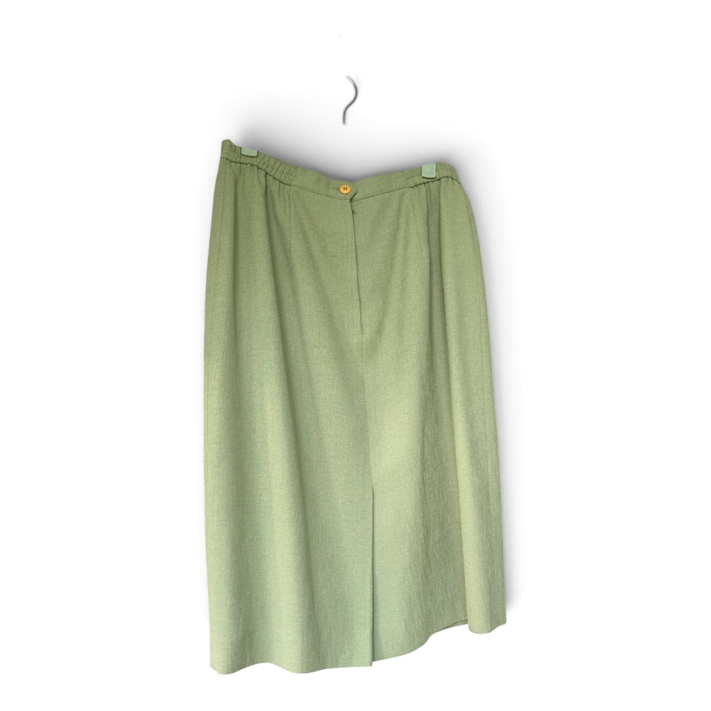 Kasper For ASL Celery Green Two-Piece Vintage 90s Y2K Skirt Suit, Size 8
