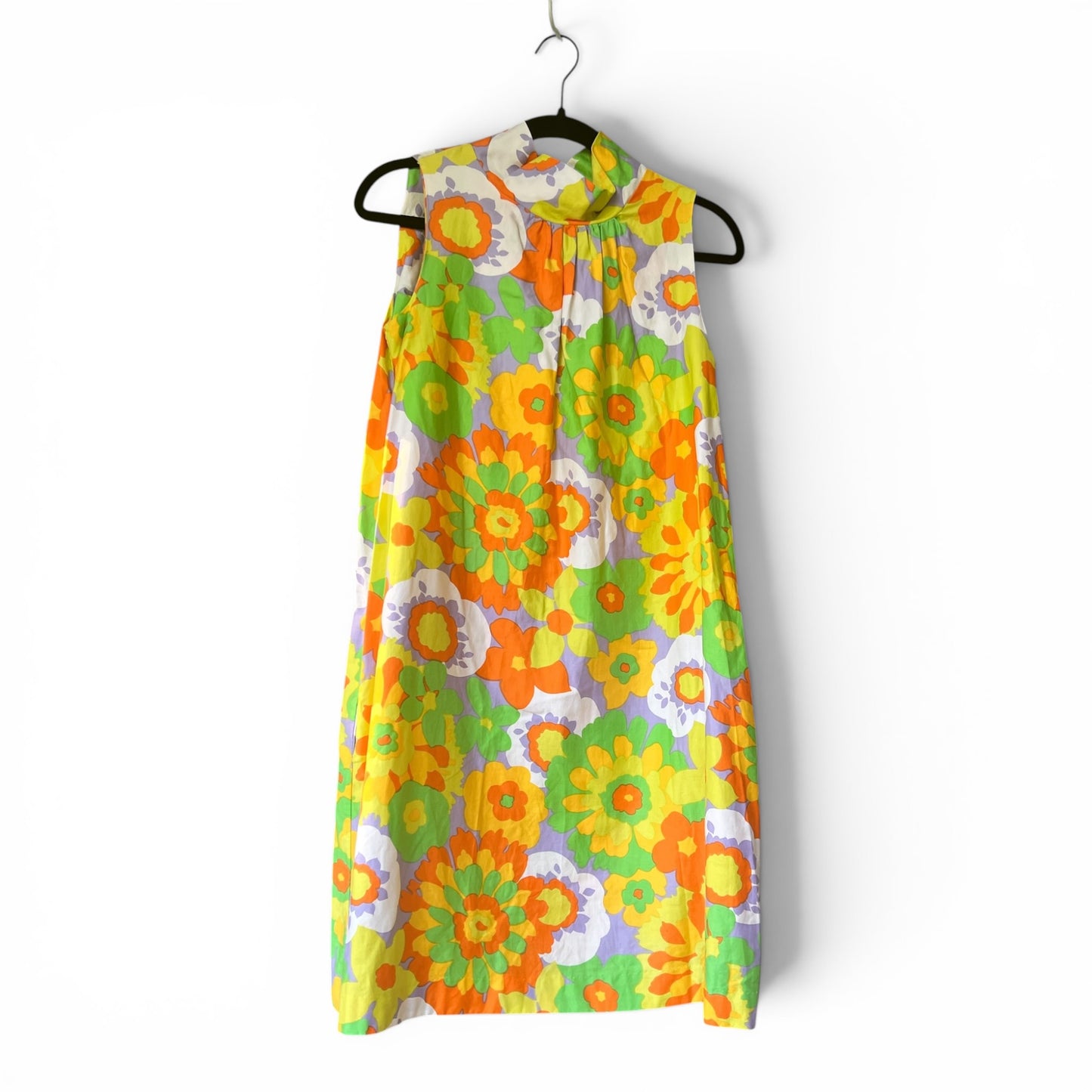 True Vintage 60s Bold Maximalist Floral Dress, Made in Japan, Mod Style, Size S