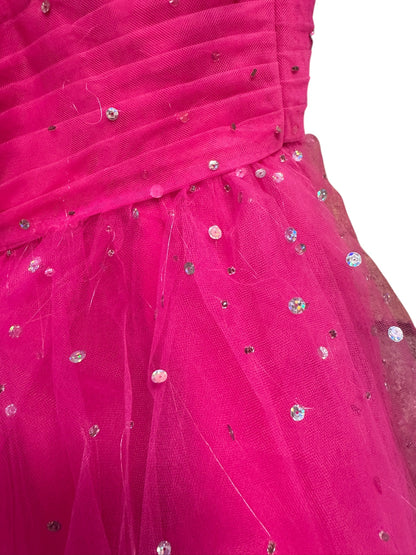 Pink Strapless Mori Lee by Marilyn Gardner Vintage Mini Dress, xs or xxs