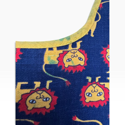 Vintage 70s Kid’s Lion Print Art Smock, Apron, 100% Cotton, Size Small