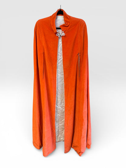 Incredible Vintage 1960s/70s Orange Long Cape/Cloak