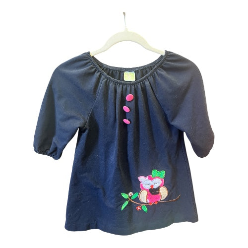 Lele Vintage Kids Owl Dress, size 4T