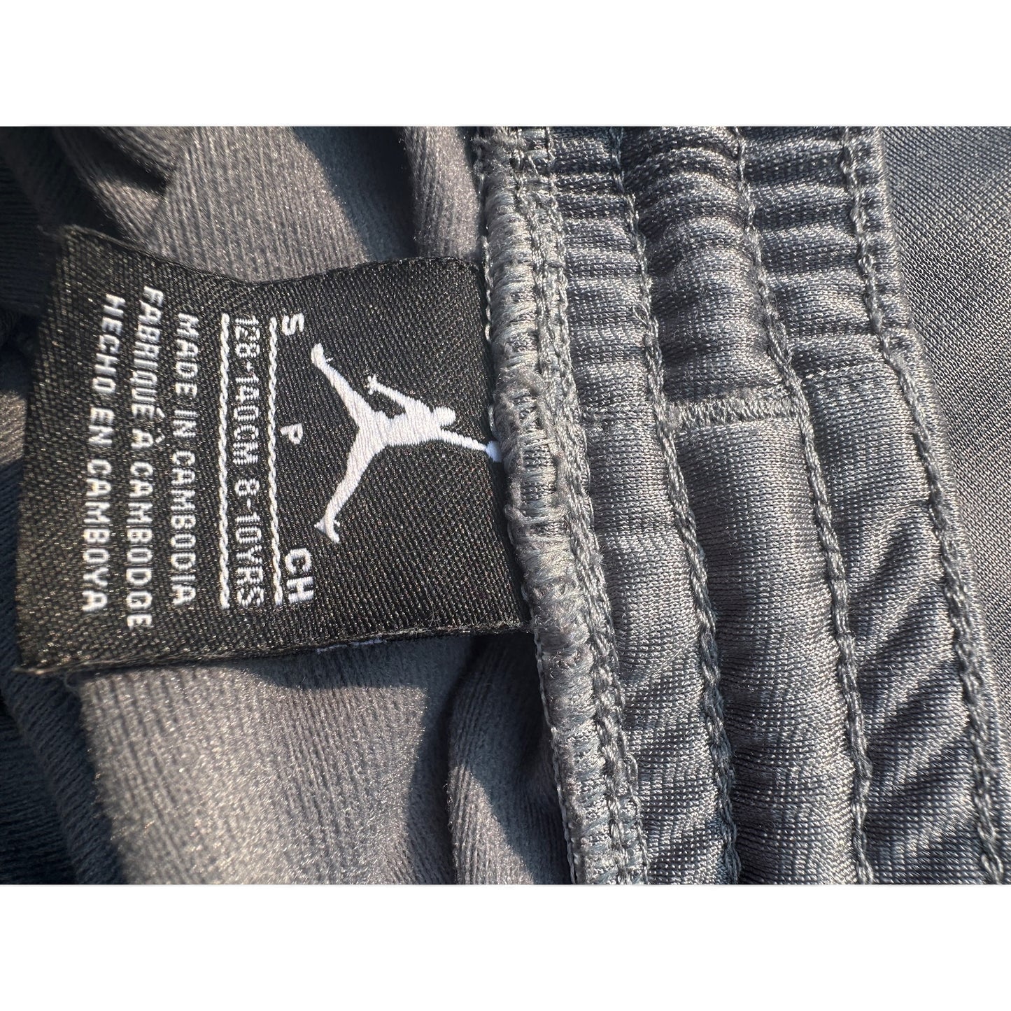 Nike Boys Air Jordan Joggers, Track Pants, Slim Fit, Gray, Size Kids Small