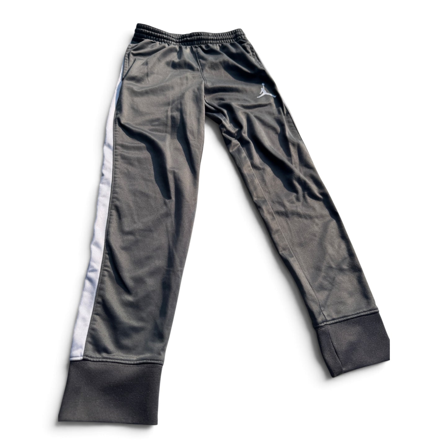 Nike Boys Air Jordan Joggers, Track Pants, Slim Fit, Gray, Size Kids Small