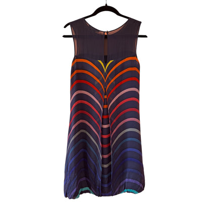 Armani Exchange Navy Blue and Rainbow Tank Mini Dress, size p0