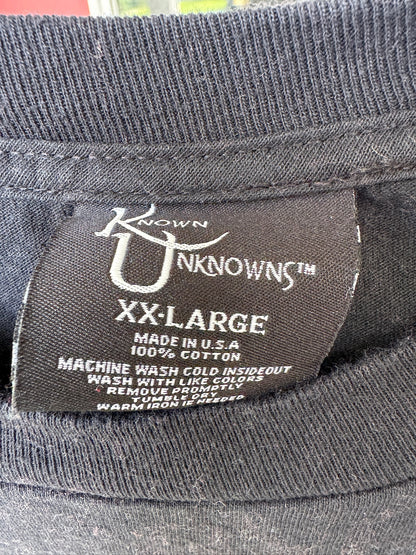 Rat Pack Black T-Shirt, Known Unknowns, Size XXL