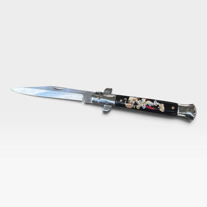 Vintage Japanese Dragon Swinguard Stiletto Pocket Knife