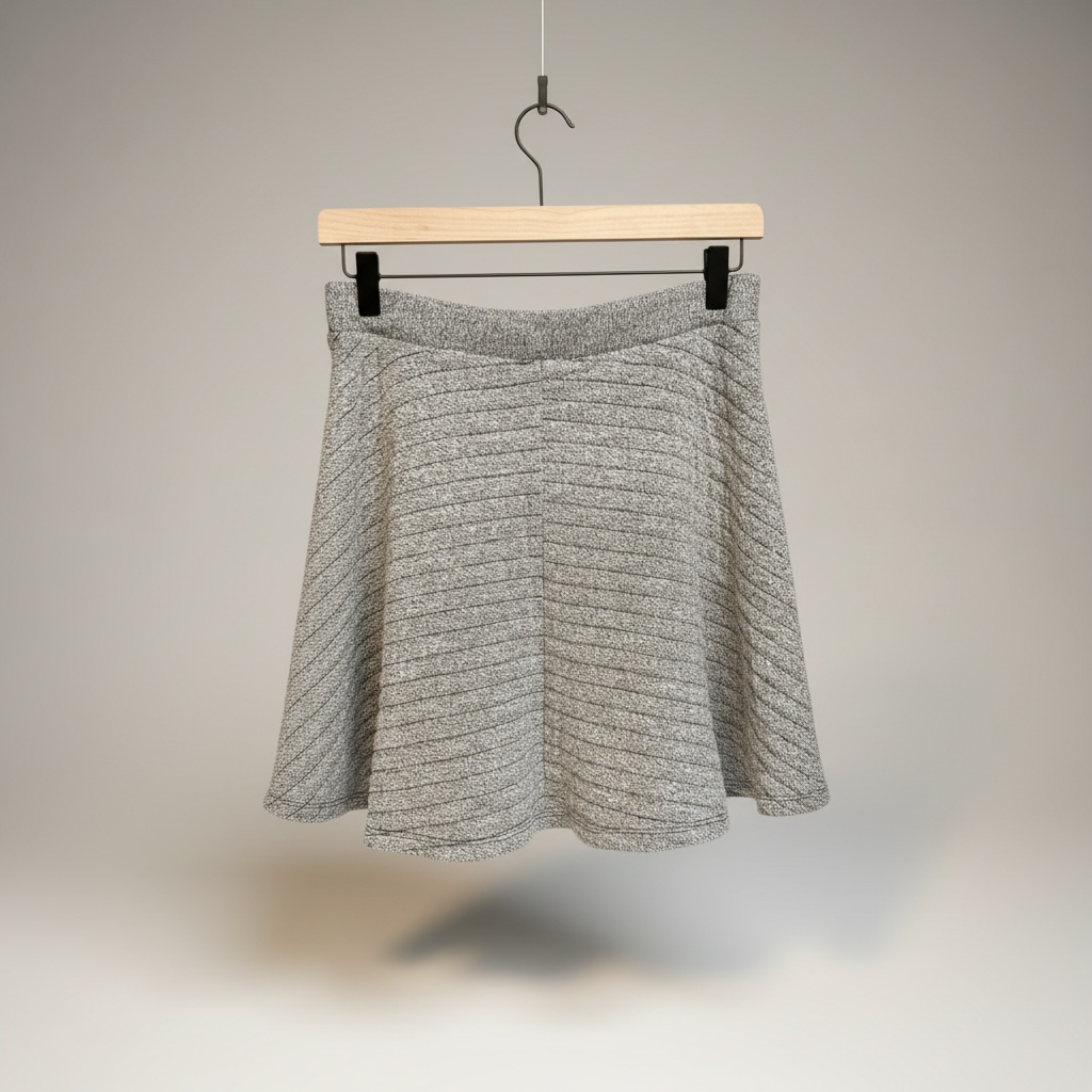 Zara Trafaluc Gray Fit & Flare Skirt, size m