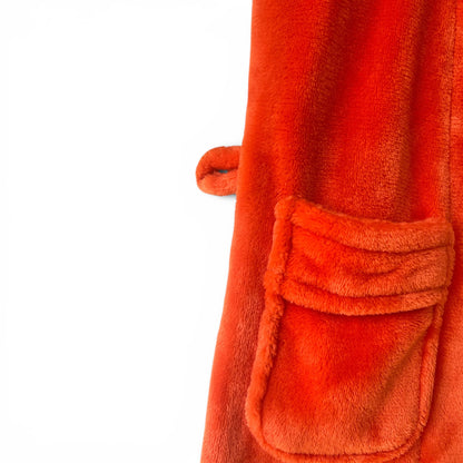 Dragon Ball Z Orange Fuzzy Children’s Bathrobe, Kids Size XS/S