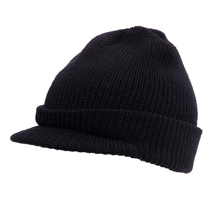 Military Wool Jeep Cap - Black