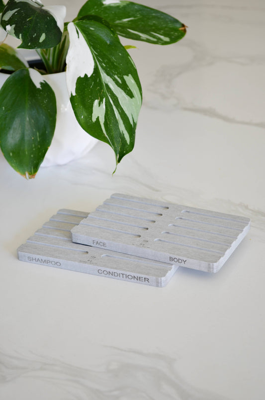 Quick-Dry Diatomite Eco Labeled Bar Soap Dishes 2-Pack Zero Waste