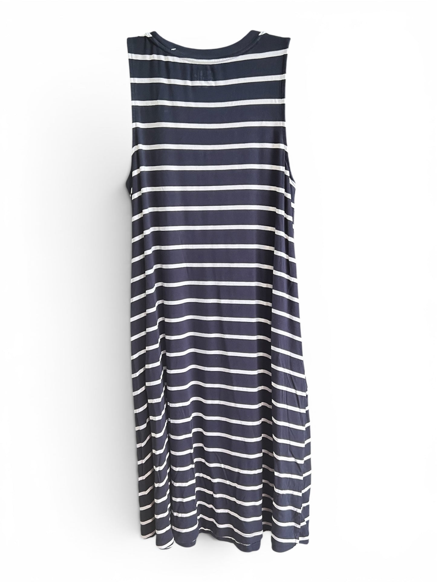 Time and Tru Navy & White Nautical Striped Dress, Size S