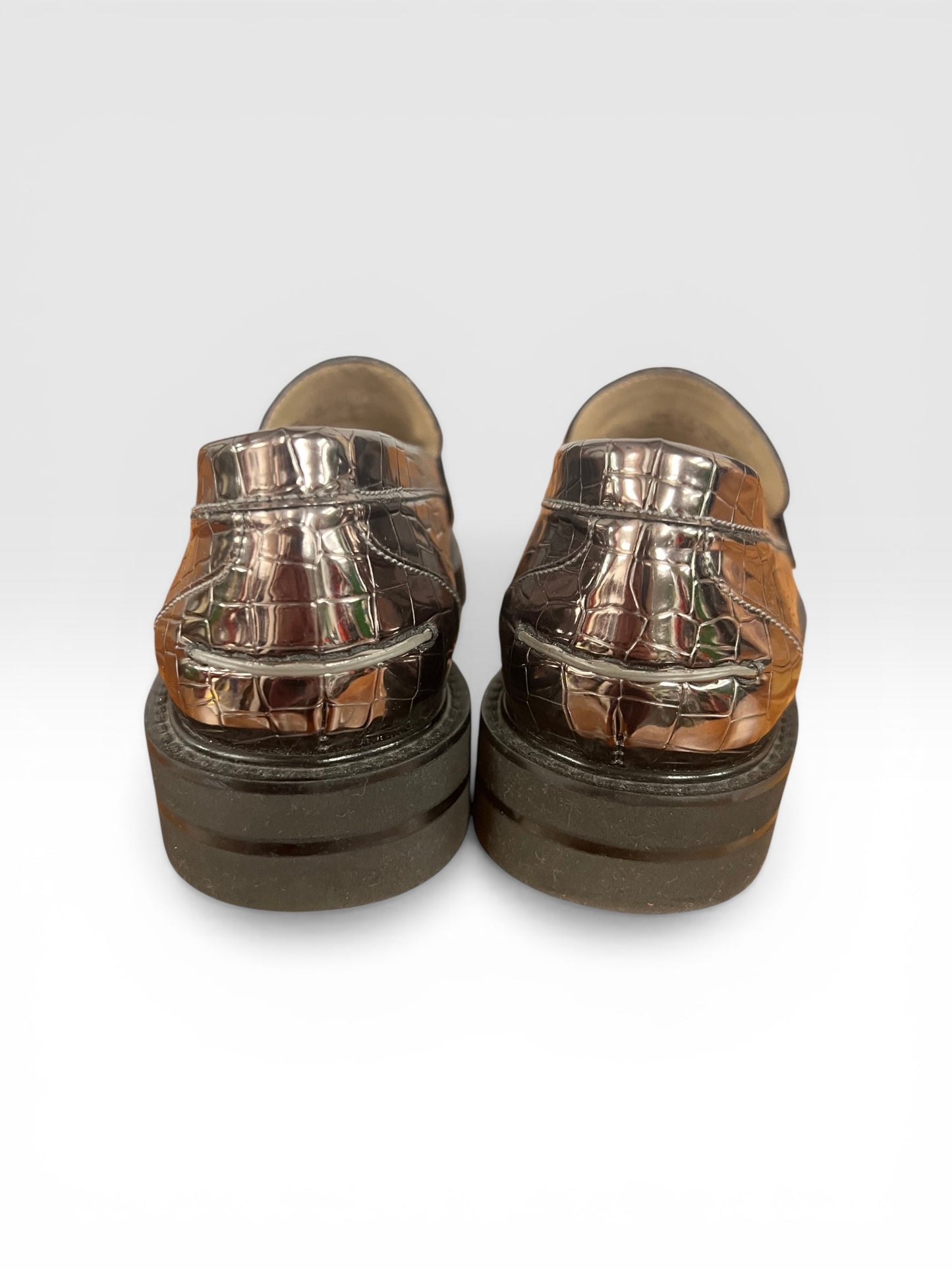 Stuart Weitzman Metallic Loafers size 8.5