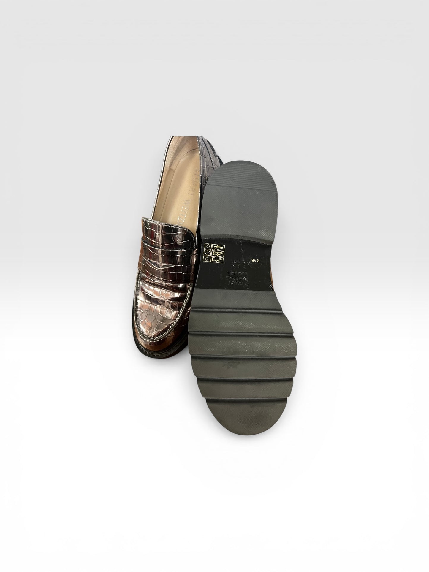 Stuart Weitzman Metallic Loafers size 8.5