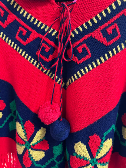 Vintage Knit 60s/70s Poncho
