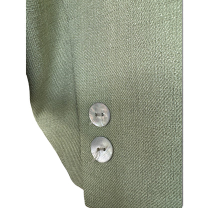 Kasper For ASL Celery Green Two-Piece Vintage 90s Y2K Skirt Suit, Size 8
