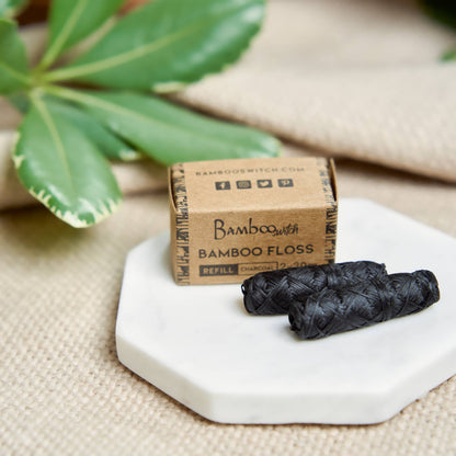 Charcoal Bamboo Floss Refill 2 Pack | Sustainable | Zero Waste