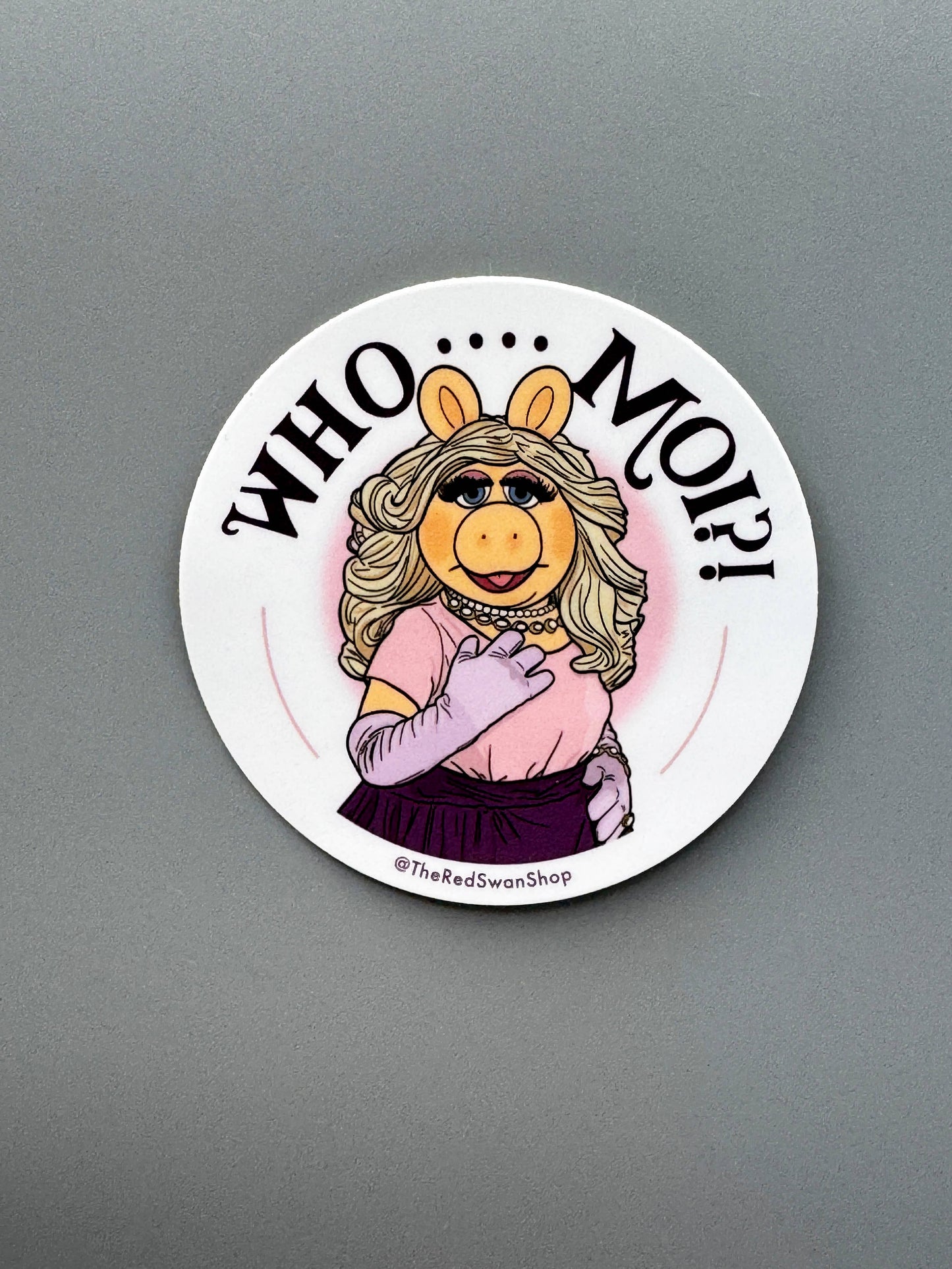 Miss Piggy, The Muppets - Sticker, Vinyl Decal - Who, Moi?! - Gift