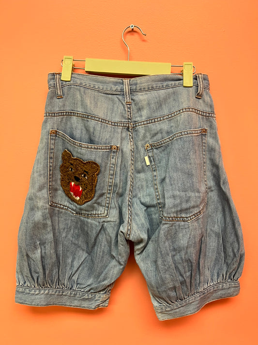 Ne Net Shorts with Bear Patch Pocket